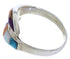 Sterling Silver Multicolor Opal Inlay Ring Size 7-1/2 VX36352